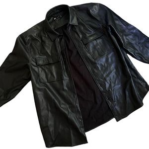 Men’s Leather Overshirt - Men’s Overshirt - Faux Leather